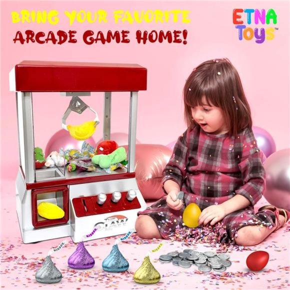 Electronic Arcade Claw Machine Mini Candy Prize Dispenser Game With Sound - Picture 6 of 6